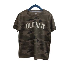Old Navy Shirt Short Sleeve Boy SizeS(6-7) Olive Camo